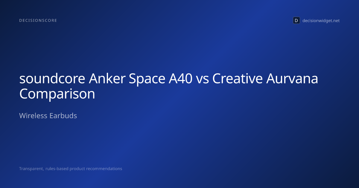 soundcore Anker Space A40 vs Creative Aurvana Comparison ...