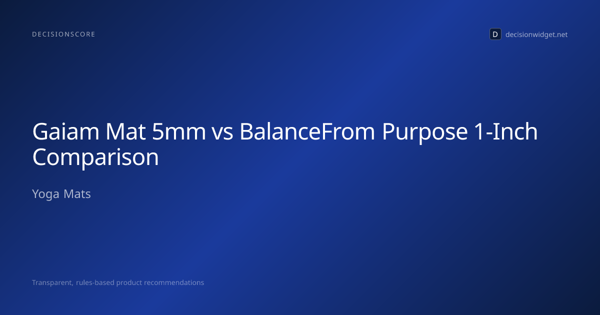 Gaiam Mat 5mm vs BalanceFrom Purpose 1-Inch Comparison | DecisionWidget ...